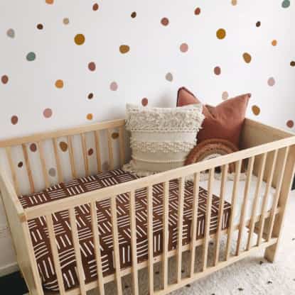Colorful Polka Dots Boho Nursery Room Vintage Home Decor