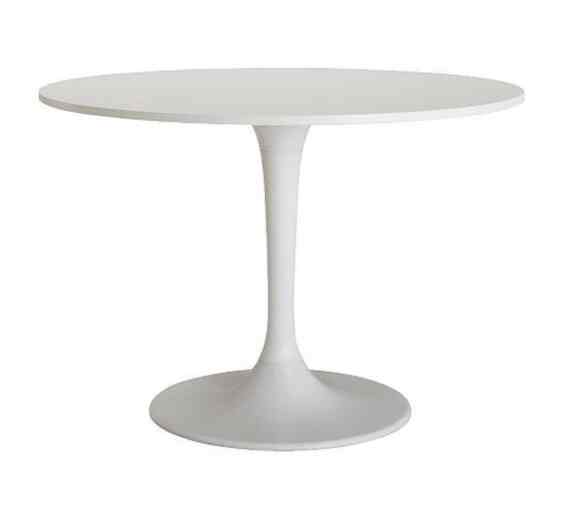 Meja Bulat Putih, diameter 80cm