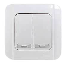 Galleo Silver G162 Saklar 2 Gang 1 Way Switch