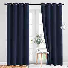 Blackout Navy Blue Curtains