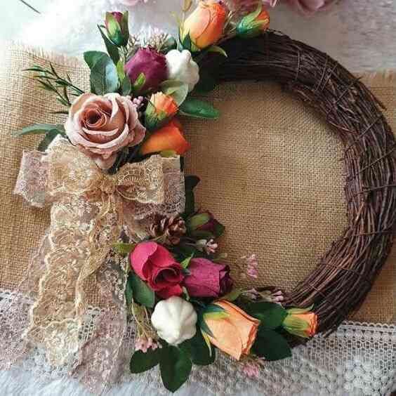 Hiasan Dinding Pintu Wreath Flower 