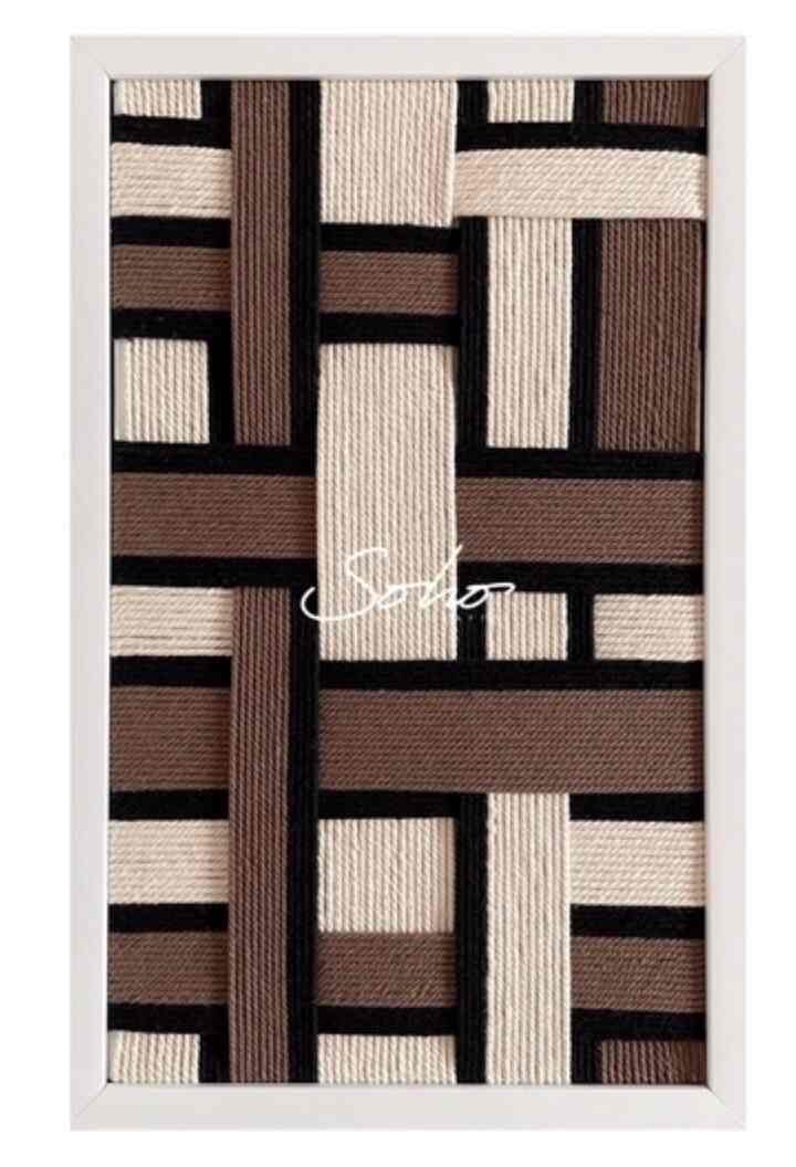 Fiber Wall Art 30 x 50 (white, black, milo)