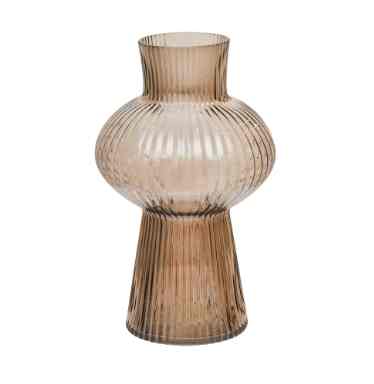 Vas Kaca Curvy 35 Cm, Abu-abu Tua