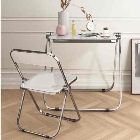 Meja Kursi Lipat Portable Transparan