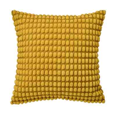 SVARTPOPPEL, Cushion cover, yellow, 50x50 cm