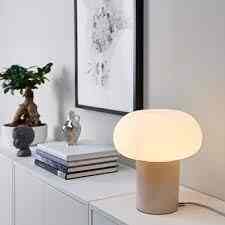 DEJSA, Lampu meja, krem/putih opal kaca, 28 cm