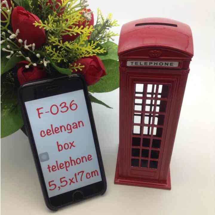 Miniatur Celengan Box Telepon