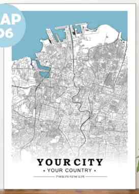 Customize - Wall Decor World City Map