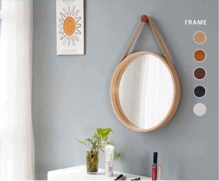 Cermin Gantung Bulat (Diameter 37cm, frame 4cm)