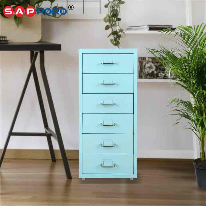 SAPPORO ALZEY - Lemari Kantor | Lemari Besi Portable 6 Laci