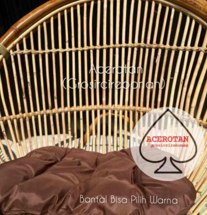 KURSI TERAS ROTAN TANGGOK XL SIZE DEWASA BONUS BANTAL
