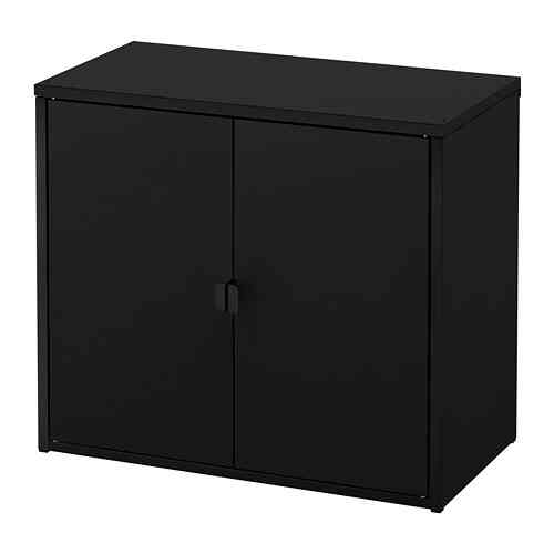 BROR Cabinet with 2 doors, black, 76x40x66 cm
