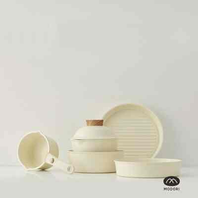 Cookware set putih/pink