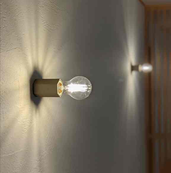 壁付けライト / 六角 L