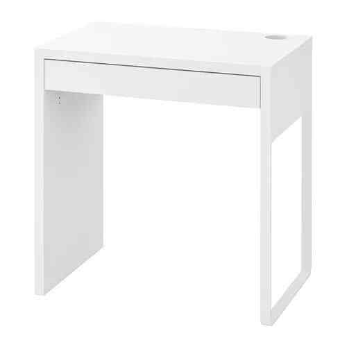 MICKE Meja, putih, 73x50 cm