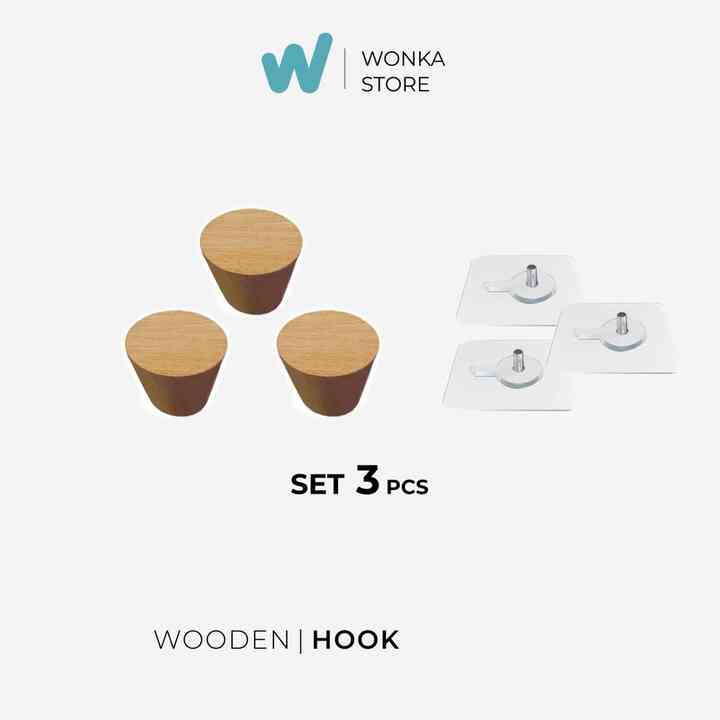 Hook Kayu Aesthetic Scandinavian Tempel Dinding