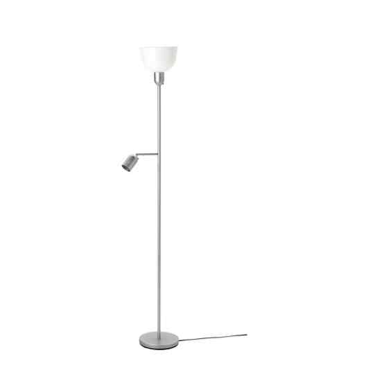 HEKTOGRAM, Lampu lantai sorot atas/lampu baca, warna perak/putih