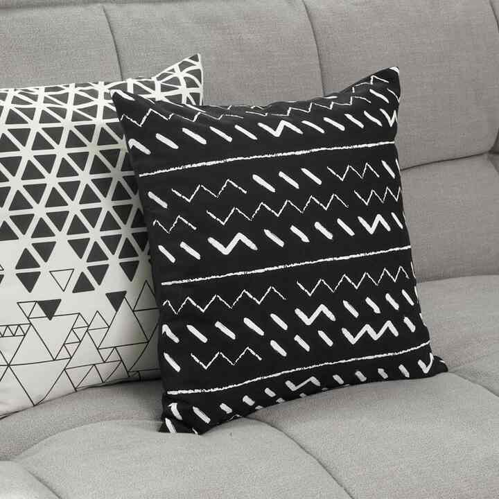 Sarung Bantal Sofa 45x45 Cm Check Monochrome