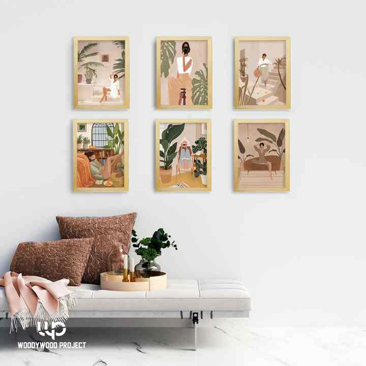 Hiasan Dinding Frame Kayu Walldecor Boho