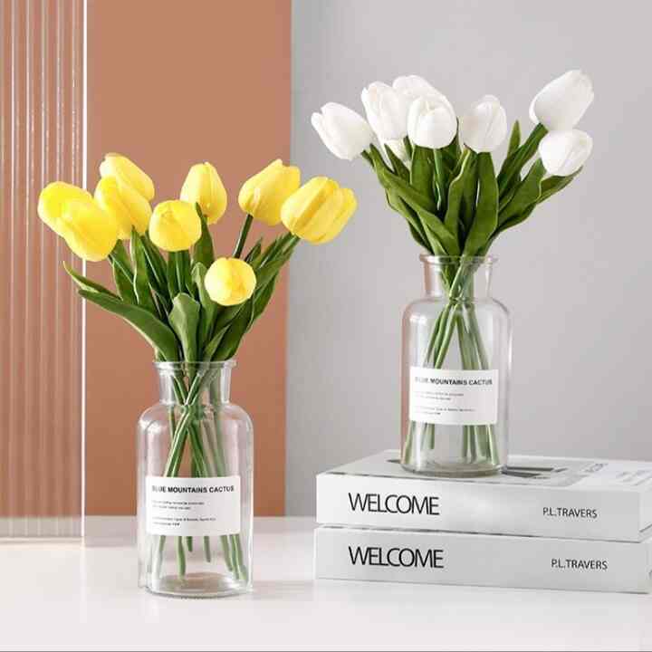 VAS BUNGA BOTOL KACA SCANDINAVIAN BENING 500ML