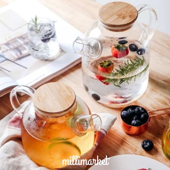 Kayo Teapot - 1200ml lid wooden