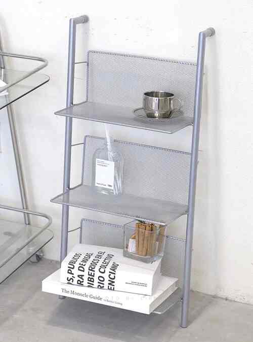Ladder shelf silver【2size】
