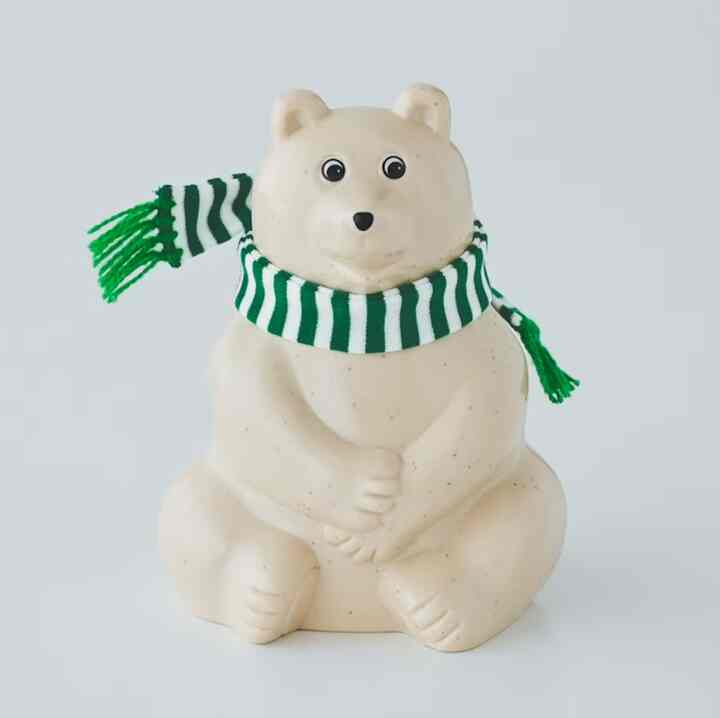 Polar Bear Money BOX マフラー付き白くま貯金箱