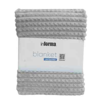 Selimut Laine Waffle Abu-Abu, 150 X 200 Cm