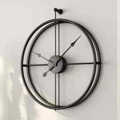 METAL WALL CLOCK - BLACK