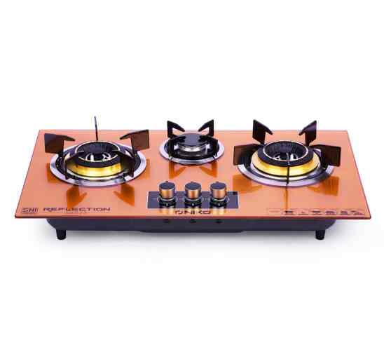 KOMPOR GAS TANAM NIKO REFLECTION SERIES (TEMPERED GLASS) 2 & 3 TUNGKU