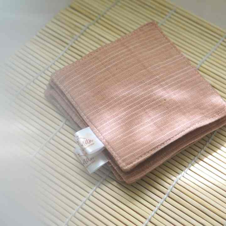 Coaster lurik gerimis mahoni