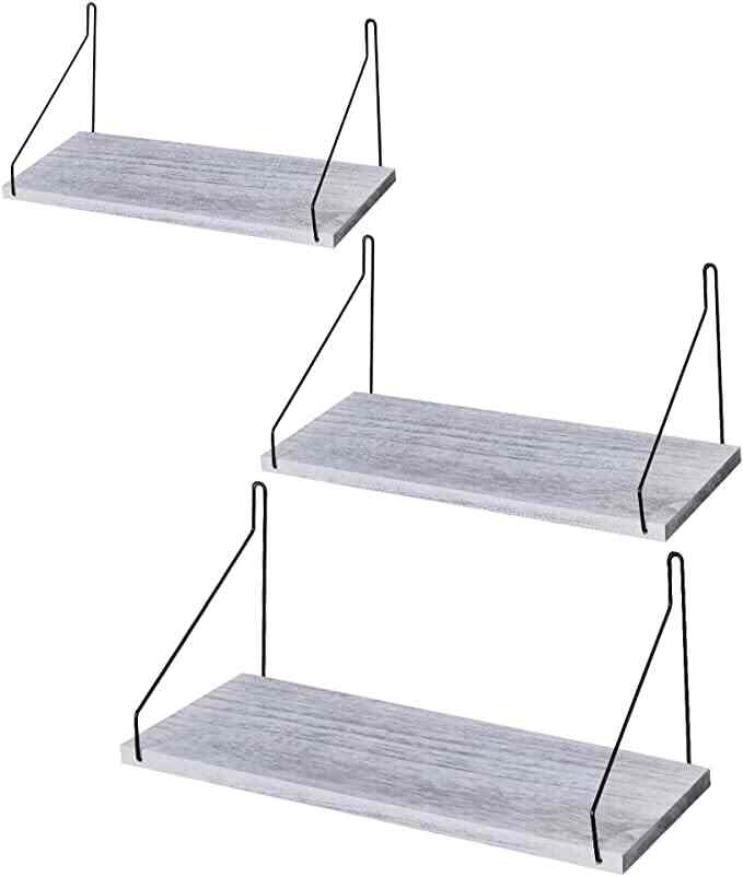 ウォールシェルフ 壁を傷つけない 3個セット【7colors】