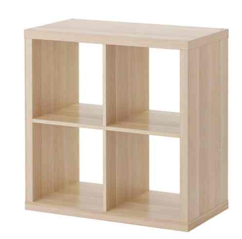 KALLAX Unit rak, efek kayu oak - 77x77cm