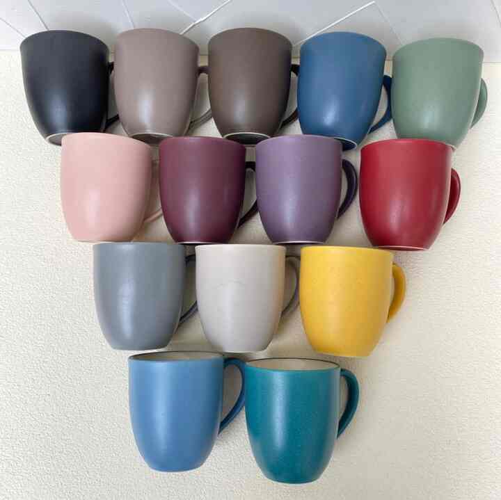 Gelas mug cangkir keramik turqoise