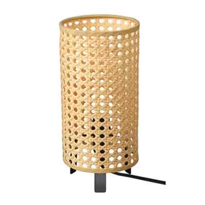 SAXHYTTAN, Table lamp, beige/black, 26 cm