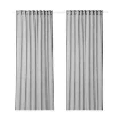 HILJA Gorden, 1 pasang, abu-abu, 145x300 cm