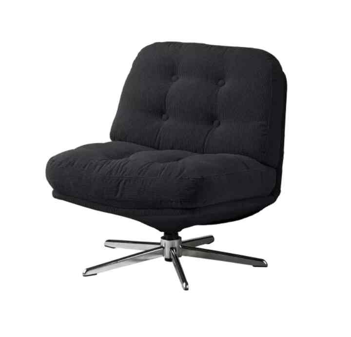 DYVLINGE Kursi putar berlengan, kelinge hitam