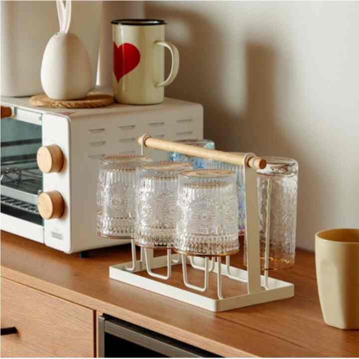 6 Slot Rak Gelas Gantung