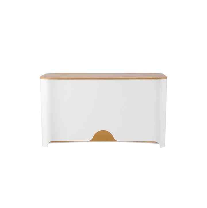 Face Mask Storage Dispenser With Bamboo Lid