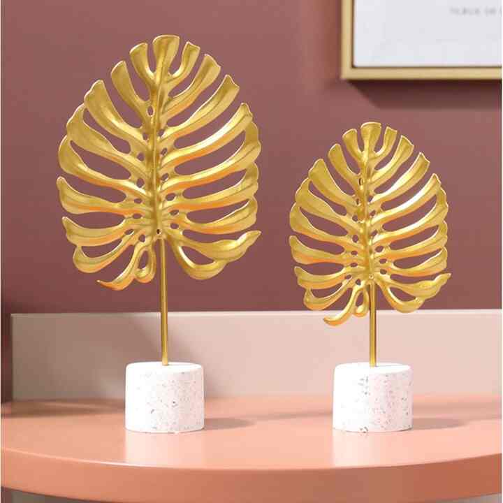 Hiasan Daun Monstera Logam