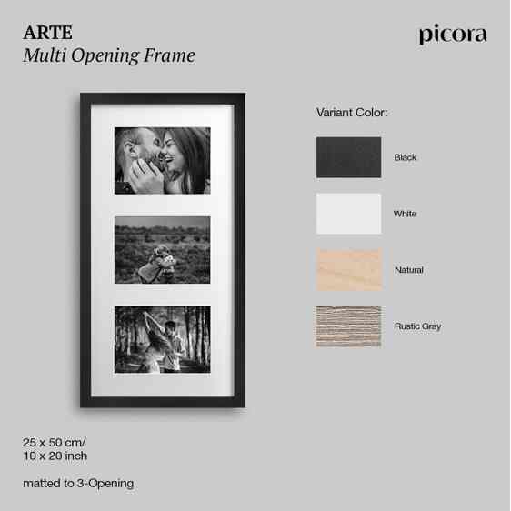 ARTE Bingkai Foto Multi Opening Frame 25x50cm/3op