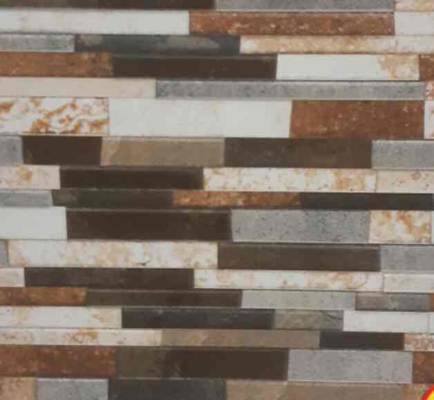 Keramik Lantai Teras Garasi Dinding Kasar Motif 3D Batu Alam Timbul 40x40 Slate Stone Grey