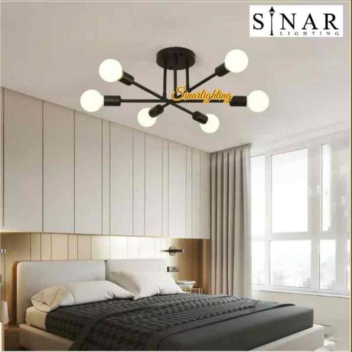 Lampu plafon ceiling minimalis sputnik 90808/6
