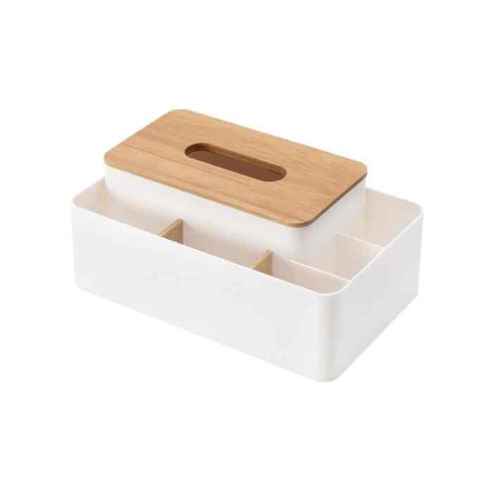 Rumah / Penyimpanan & Pembersih/ Kotak-Tisu/Multifunctional Wooden Tissue Box