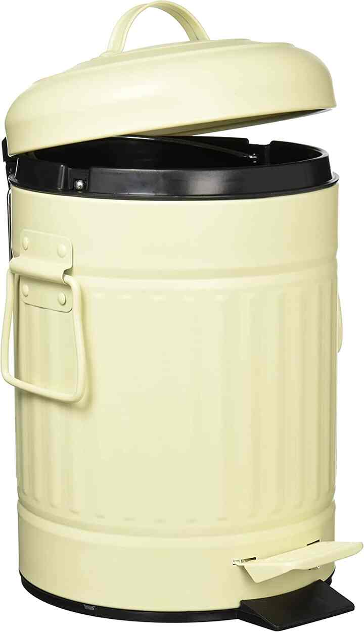 スチール ラウンドペダルペール 3L 