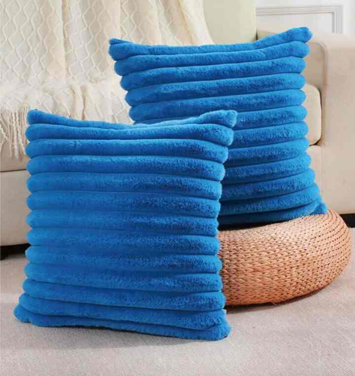 無地柄 ファジー フィラーなしクッションカバー[6色・7サイズ]