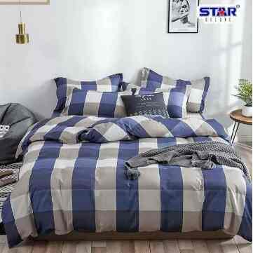 Sprei Katun Lokal Star Motif Pistachio