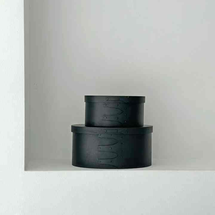 大中2個セット 天然木 シェーカーボックス ブラック