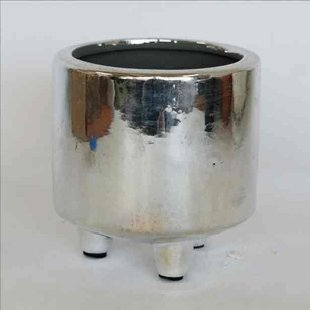 植木鉢 シルバーポット