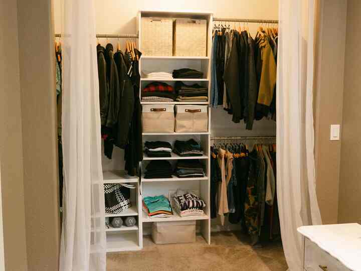 I love sleek lines and funky accent pieces to add some flair. #organization #closet #storage